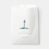 Friedliche graue Leuchtturm Geschenktütchen (Vorderseite)