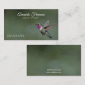 Friedliche Green Hummingbird Massage Therapie Visitenkarte (Vorne/Hinten)