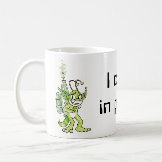 "Friedliche" grüne alien-Tasse Kaffeetasse (Links)