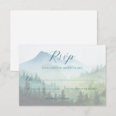 Friedliche grüne Berglandschaft RSVP Karte (Vorne/Hinten)