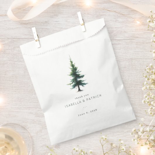 Friedliche grüne Immergrüne Baum Geschenktütchen (Ausgeschnitten)