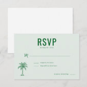 Friedliche grüne Palme RSVP Karte (Vorne/Hinten)