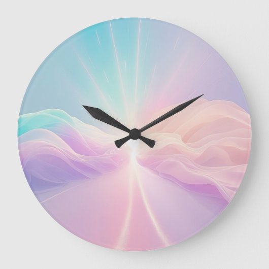 Friedliche Grünlandschaft - Ruhe im Freien Große Wanduhr (Vorderseite)