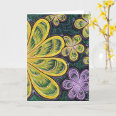 Friedliche grüßende Blumen Karte (Gelbe Blume)