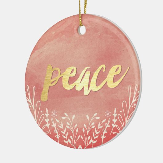 Friedliche Grußkunst Keramik Ornament (Links)