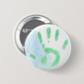 Friedliche Hand Button (Vorne & Hinten)
