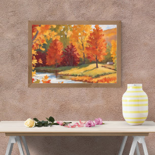 Friedliche Herbstinlandschaft Fotodruck