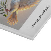 "Friedliche Herzschläge" Schneidebrett (Ecke)