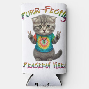 Friedliche Hippie Boho Kätzchen Vibes Selters Dosenkühler