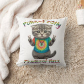 Friedliche Hippie Boho Kitten Vibes Kissen (Decke)