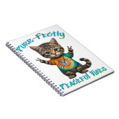 Friedliche Hippie Boho Kitten Vibes Notizblock (Rechte Seite)