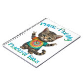 Friedliche Hippie Boho Kitten Vibes Notizblock (Linke Seite)