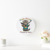 Friedliche Hippie Boho Kitten Vibes  Runde Wanduhr (Zuhause)