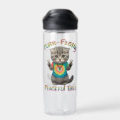Friedliche Hippie Boho Kitten Vibes Trinkflasche (Rückseite)