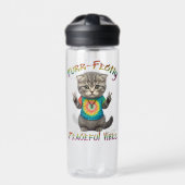 Friedliche Hippie Boho Kitten Vibes Trinkflasche (Vorderseite)