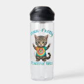 Friedliche Hippie Boho Kitten Vibes  Trinkflasche (Rückseite)