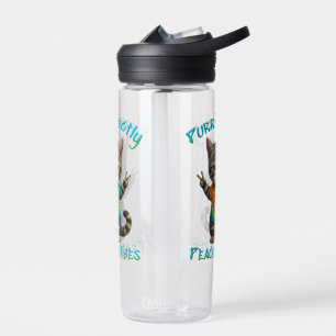 Friedliche Hippie Boho Kitten Vibes Trinkflasche