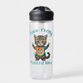 Friedliche Hippie Boho Kitten Vibes  Trinkflasche (Vorderseite)