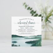 Friedliche Hochzeit am Bergsee - Probeessen Einladung (Stehend Vorderseite)