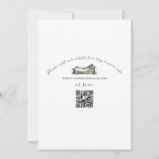 Friedliche Hochzeit des Waldwaldes QR Einladung (Rückseite)
