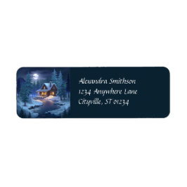 Friedliche Hütte im Winterwald