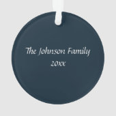 Friedliche Hütte im Winterwald Ornament (Rückseite)