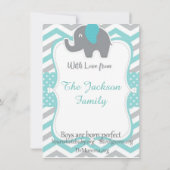 friedliche inaktive Duschkarte Einladung (Rückseite)