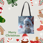 Friedliche Jahreszeit und großes Auge Kaninchen Tasche