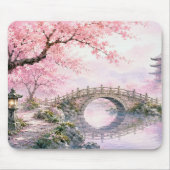 Friedliche japanische Kirschblüten Mousepad (Vorne)