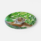 Friedliche junge Bengalische Tiger Paper-Teller Pappteller (Schrägansicht)