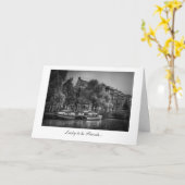 Friedliche Kanal-Szene - glücklich, zum Freunde zu Karte (Gelbe Blume)