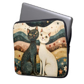 Friedliche Katzen Laptopschutzhülle (Vorderseite Links)