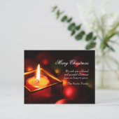 Friedliche Kerzen-Weihnachtspostkarte Feiertagspostkarte (Stehend Vorderseite)