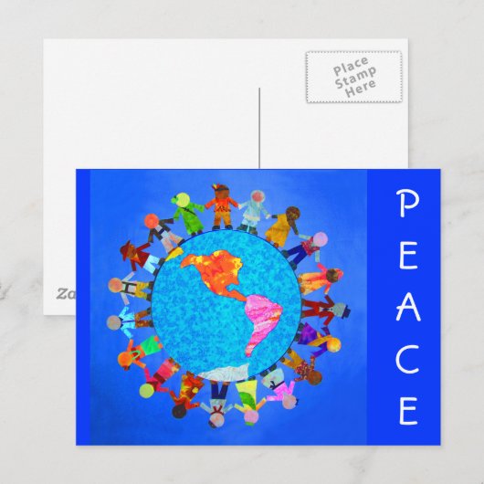 Friedliche Kinder Postkarte (Vorne/Hinten)