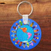 Friedliche Kinder Schlüsselanhänger (Vorderseite)