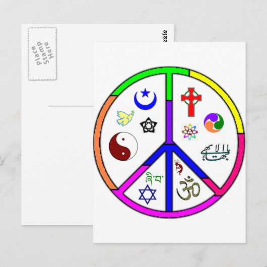 Friedliche Koexistenz Postkarte (Vorne/Hinten)