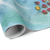Friedliche Koi-Fisch-Wasserfarben-Verpackungspapie Geschenkpapier (Rolleneckpunkt)