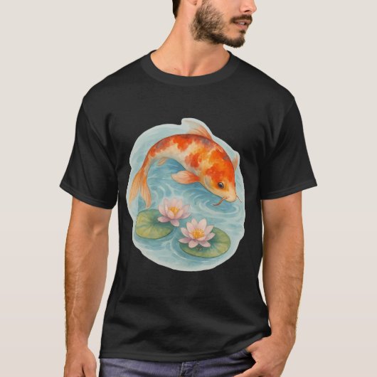 Friedliche Koi T-Shirt (Vorderseite)