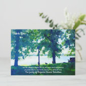 Friedliche Lake Scene - Beileid Dankeschön Karte (Stehend Vorderseite)