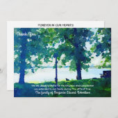 Friedliche Lake Scene - Beileid Dankeschön Karte (Vorne/Hinten)