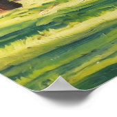 Friedliche Landschaft Bäume See Kunstprint Poster (Ecke)