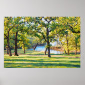 Friedliche Landschaft Bäume See Kunstprint Poster (Vorne)