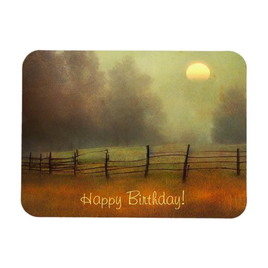 Friedliche Landschaft Birthday Magnet (Horizontal)