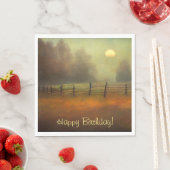 Friedliche Landschaft Geburtstag Serviette (Beispiel)