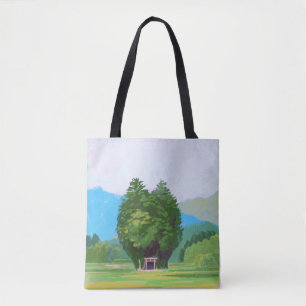 Friedliche Landschaft' Künstlerische Naturillustra Tasche