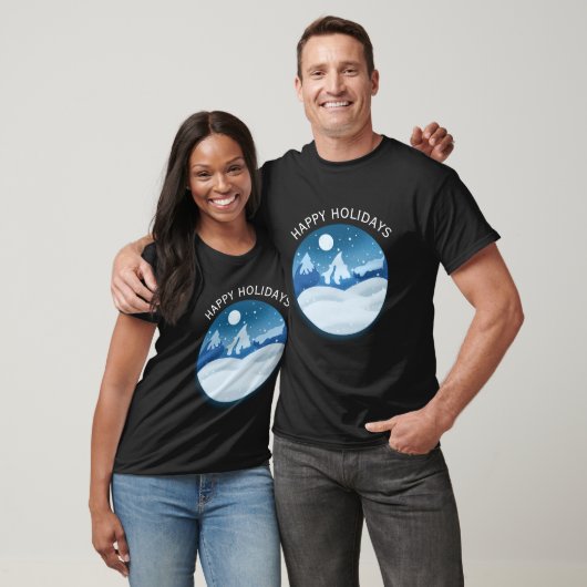 Friedliche Landschaft mit Raureif Custom T-Shirt (Unisex)
