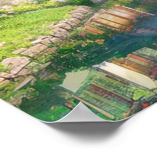 Friedliche Landschaft Poster (Ecke)