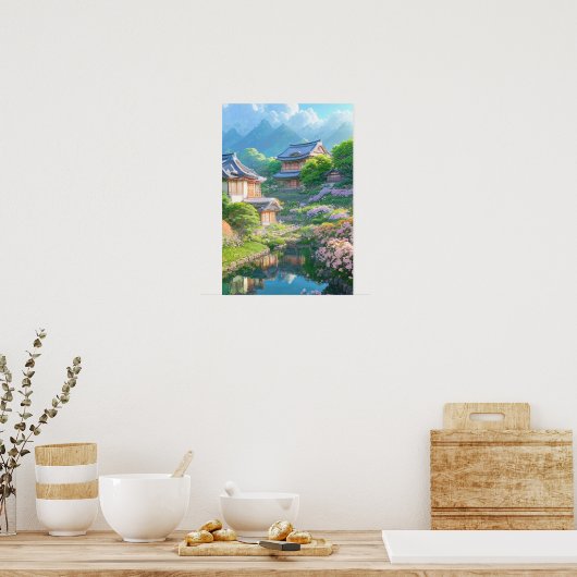 Friedliche Landschaft Poster (Küche)