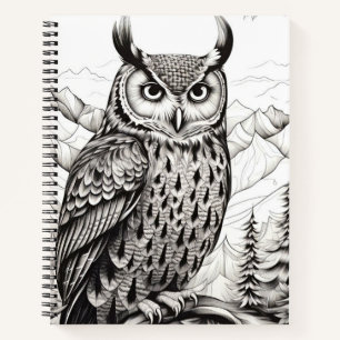 Friedliche Landschaft Prairie Sketch Zeichnend Sti Notizblock