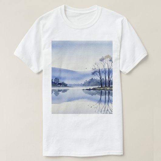Friedliche Landschaft T-Shirt (Design vorne)
